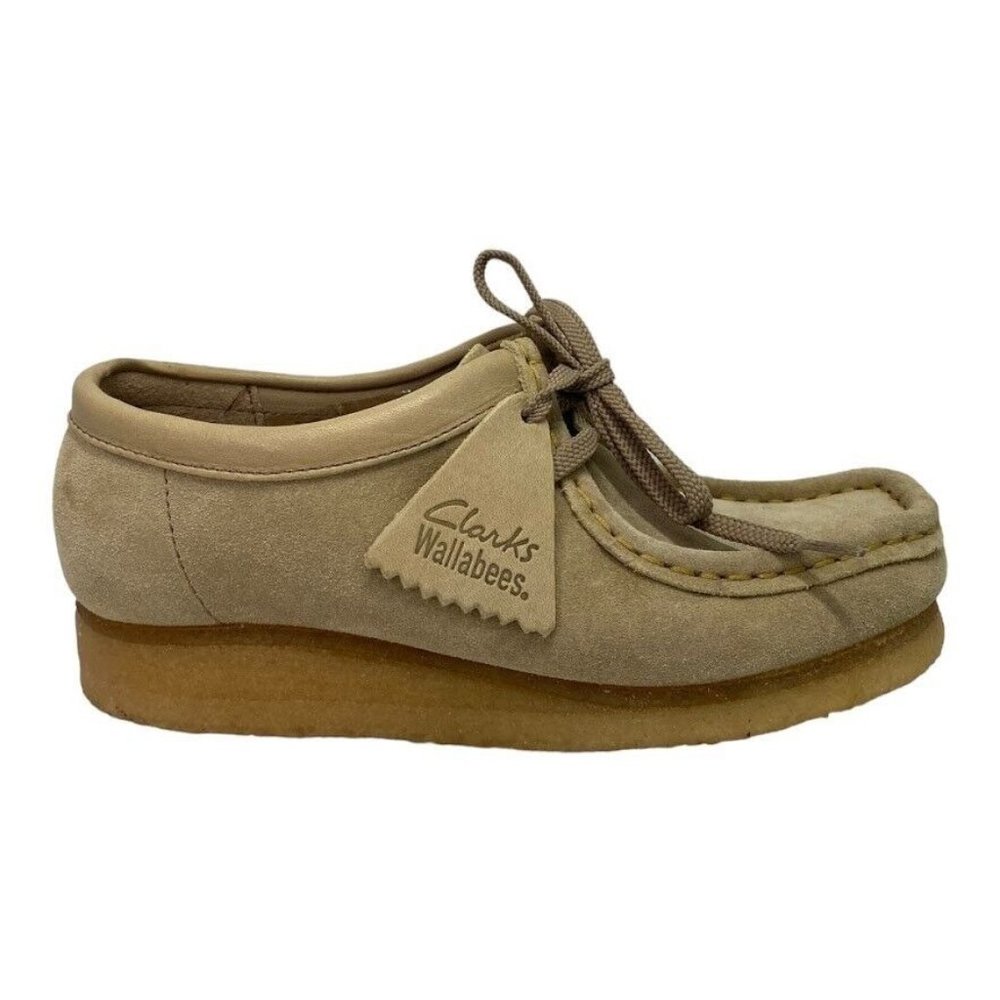 PB10 Clarks Original Suede Wallabee Natural Crepe Soles Women's 6M